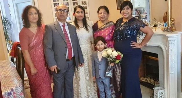 The Malik family with their late patriarch, Khalifa. The 75-year-old died of COVID in February 2021.