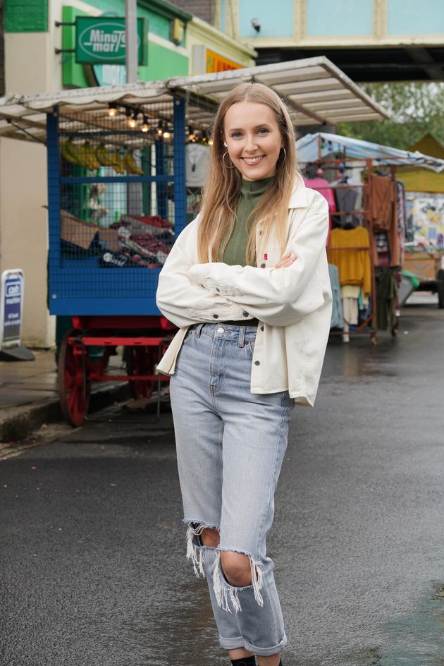 Rose Alying-Ellis on the set of EastEnders