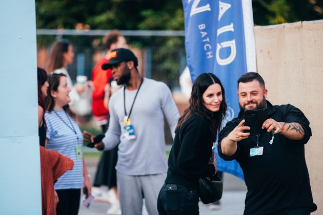 Courteney Cox was spotted at the Isle of Wight Festival