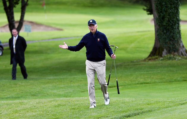 Then-Vice President Joe Biden playing golf in 2016.