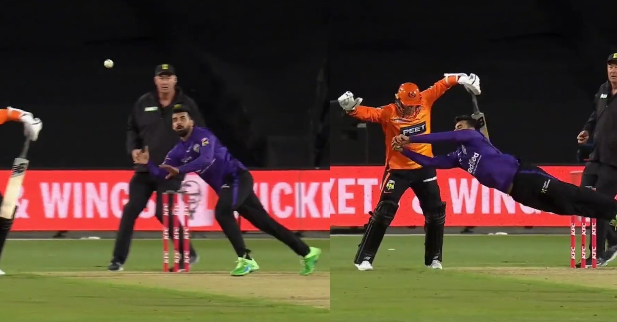 Shadab Khan takes a brilliant catch in BBL 12