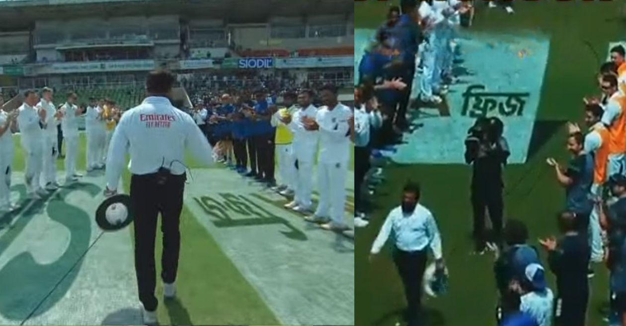 Aleem Dar gets Guard of Honour