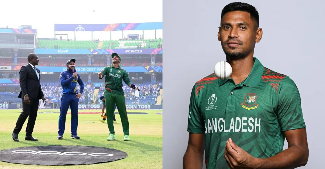 Kusal Mendis, Shakib al Hasan and Mustafizur Rahman,