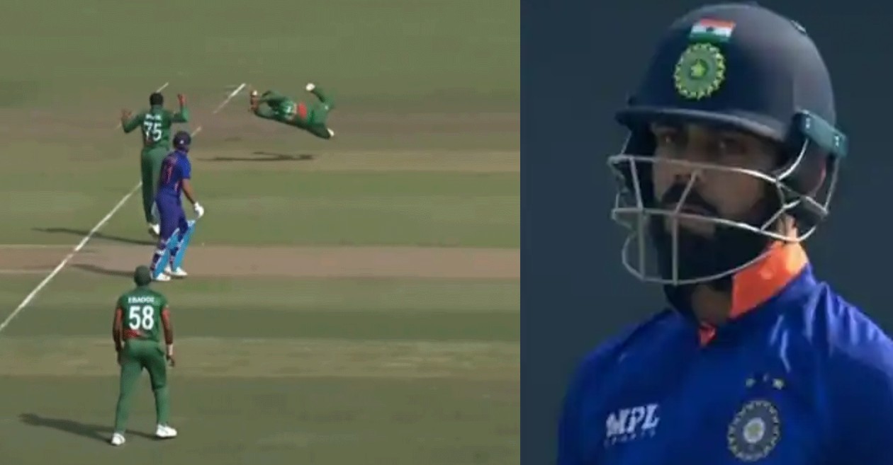 Litton Das stuns Virat Kohli with a brilliant catch