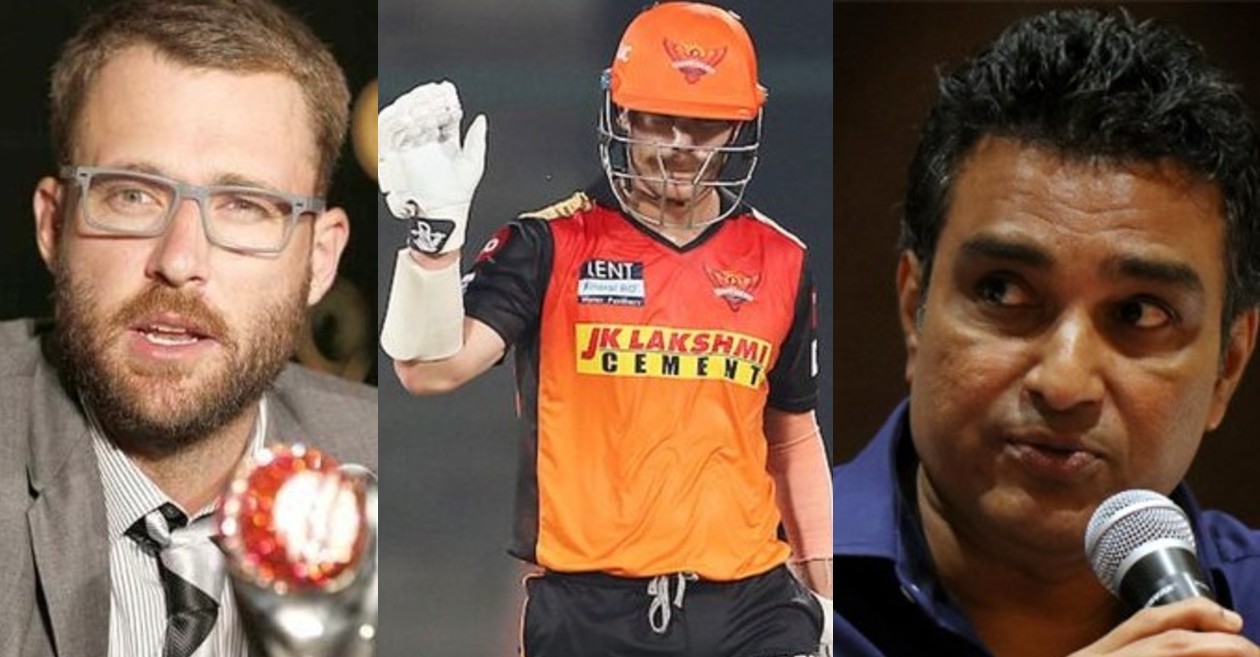 Daniel Vettori, David Warner and Sanjay Manjrekar