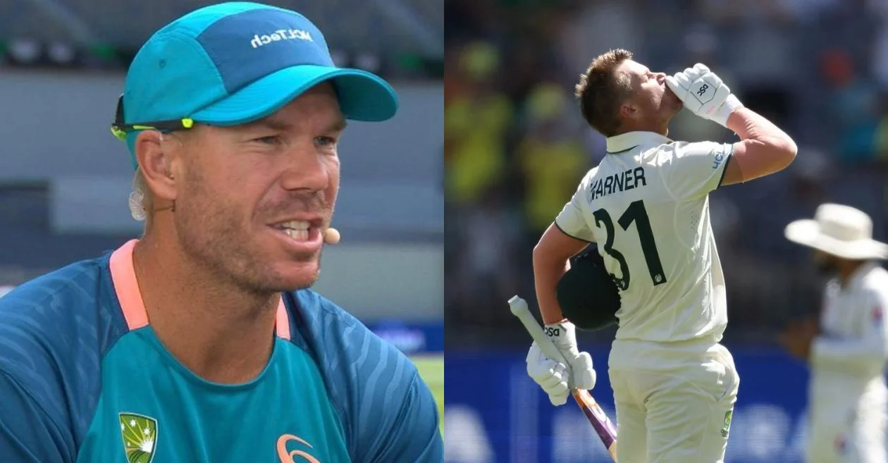 David Warner on his fingers on lips celebration