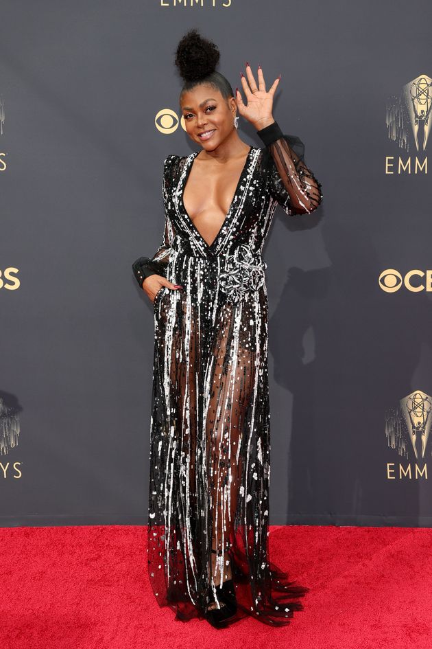 LOS ANGELES, CALIFORNIA - SEPTEMBER 19: Taraji P. Henson attends the 73rd Primetime Emmy Awards at L.A. LIVE on September 19, 2021 in Los Angeles, California. (Photo by Rich Fury/Getty Images)