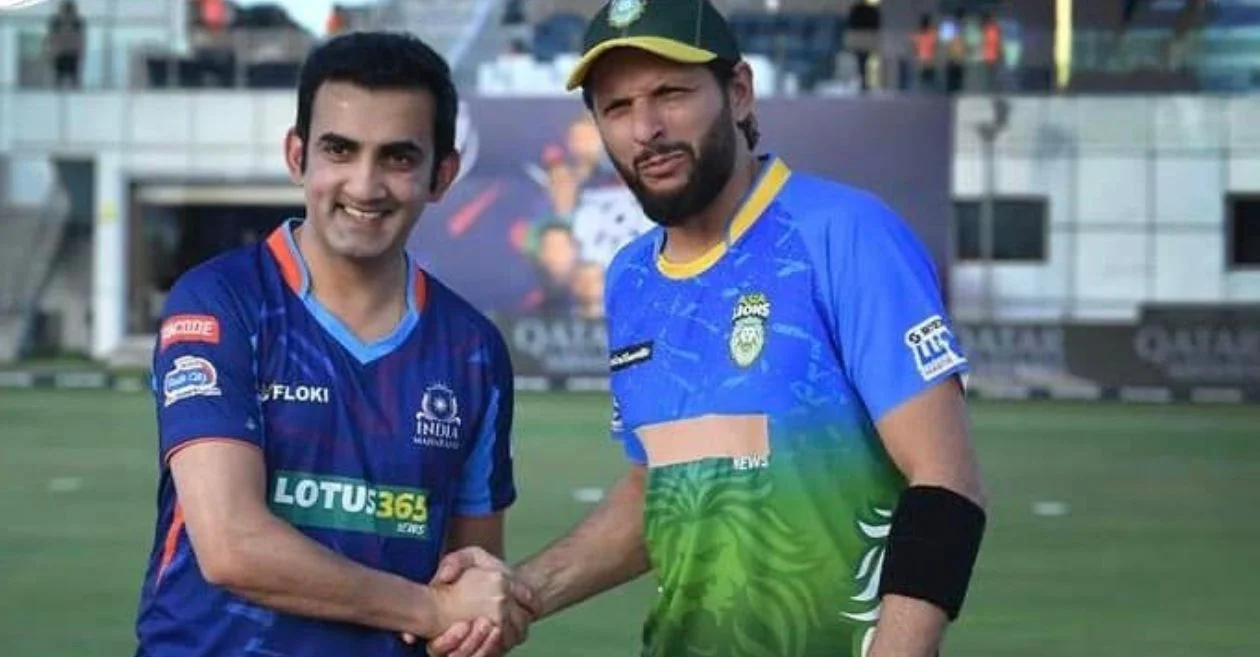 Gautam Gambhir and Shahid Afridi