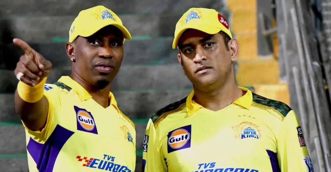 Dwayne Bravo and MS Dhoni