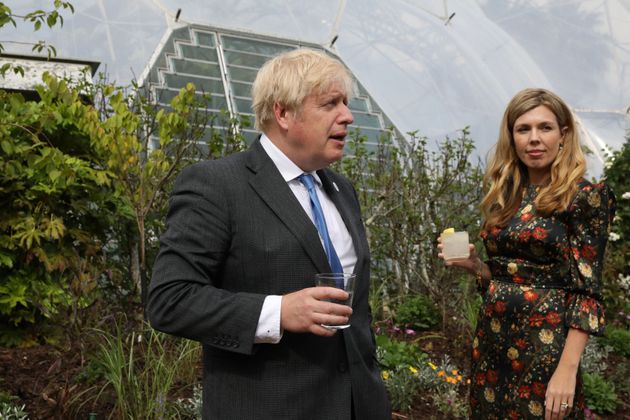 <strong>Boris Johnson and Carrie Johnson at The Eden Project in June.</strong>