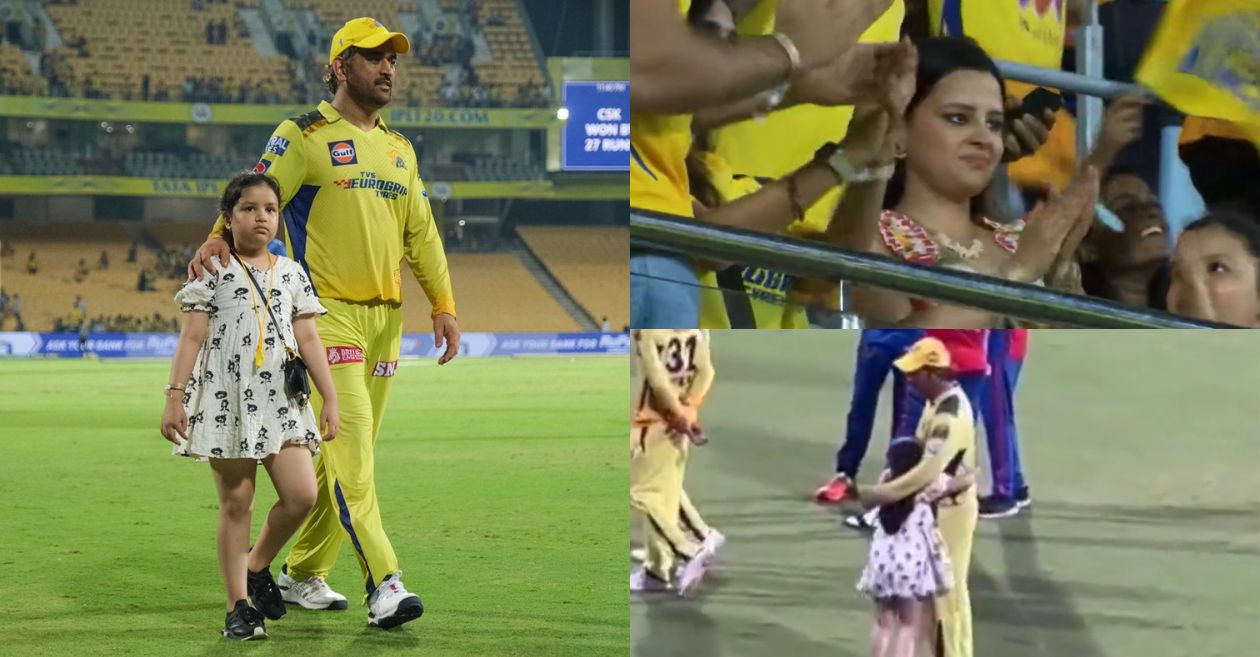 MS Dhoni, Ziva Dhoni and Sakshi Dhoni