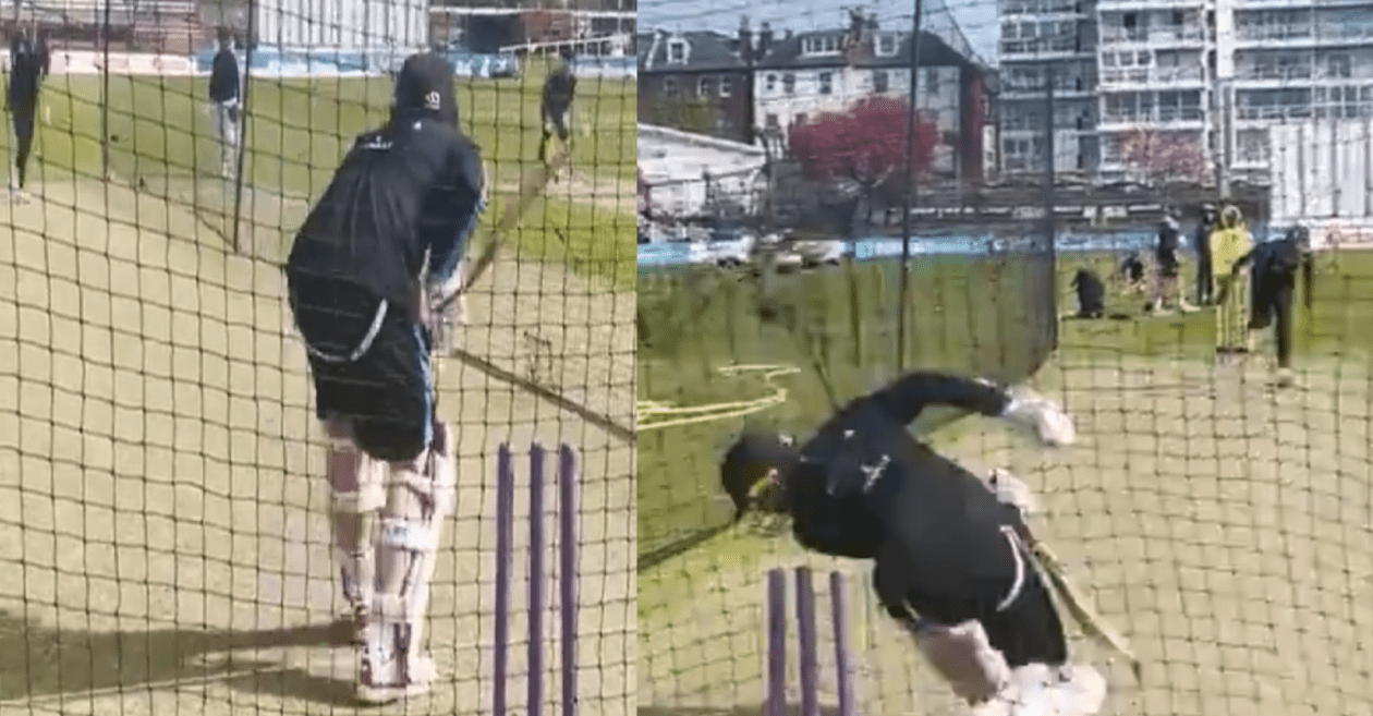 Jofra Archer bowling in the nets