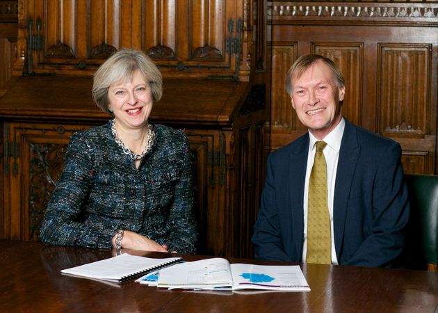 David Amess MP with former Prime Minister Theresa May