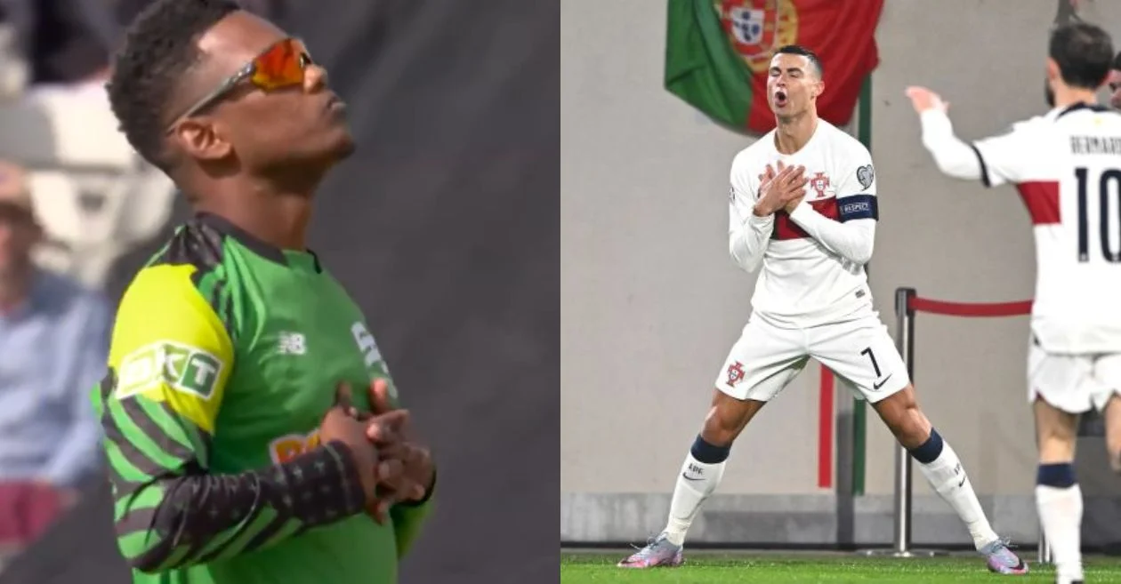 Akeal Hosein and Cristiano Ronaldo