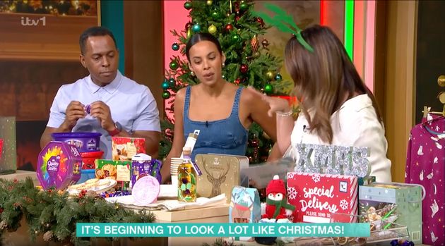 Bryony Blake showcased a range of festive products to This Morning hosts Andi Peters and Rochelle Humes