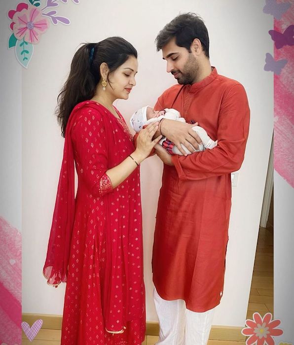 Nupur Nagar, Bhuvneshwar Kumar with their baby girl