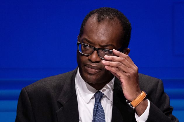 Kwasi Kwarteng at the Conservative conference in Birmingham. 