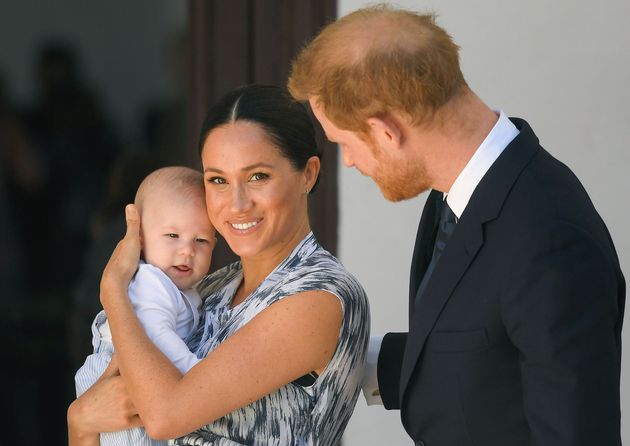 Meghan Markle and Prince Harry with their son, Archie, who turned 2 on Thursday. 