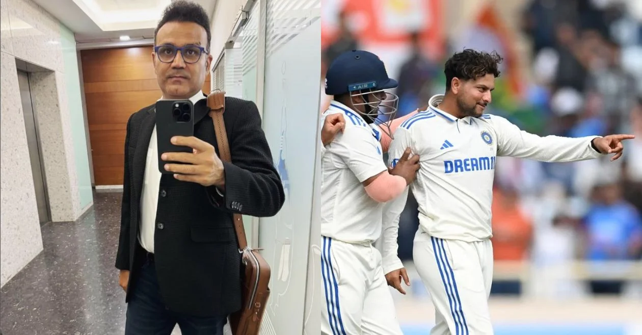 Virender Sehwag and Kuldeep Yadav