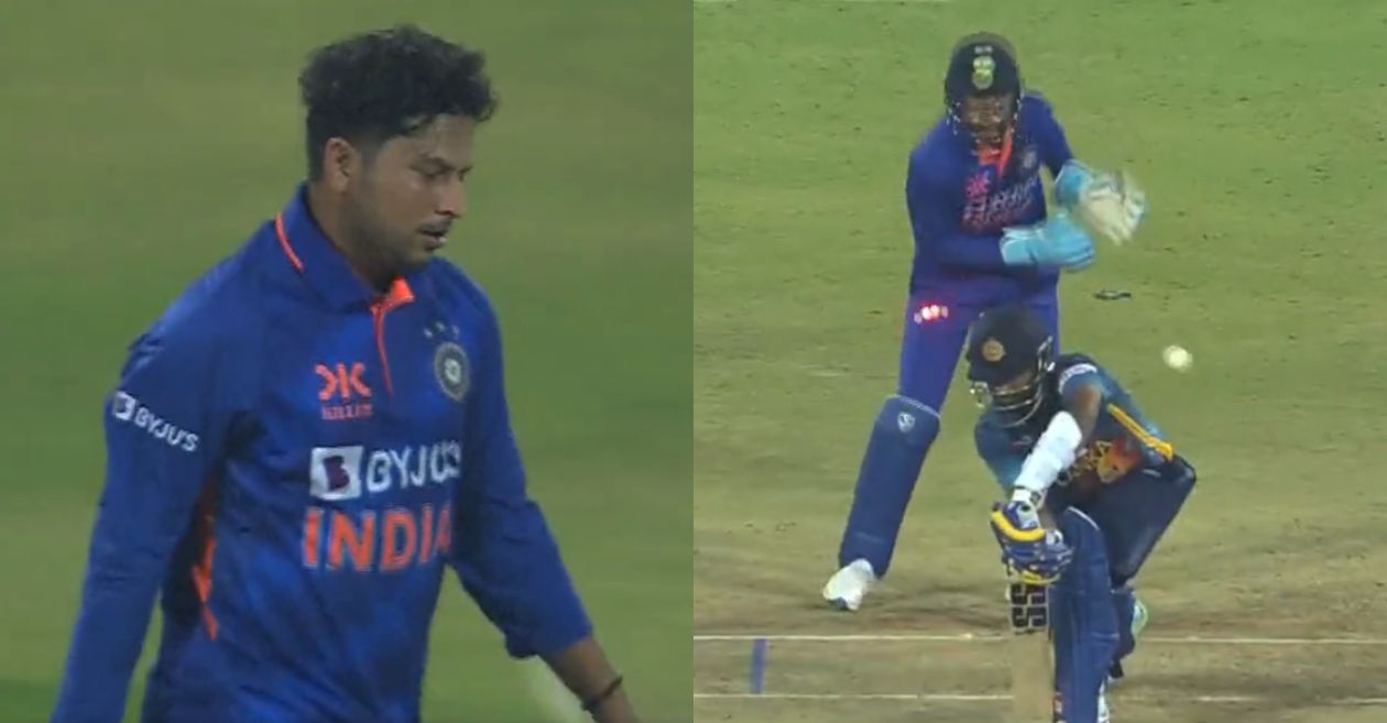 Kuldeep Yadav cleans up Dasun Shanaka