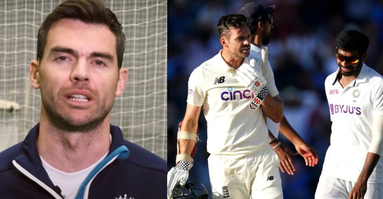 James Anderson reacts to the short-ball barrage he received from Jasprit Bumrah in 2nd Test