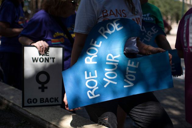 Women's Wave marchers showed up to demonstrate in Houston, Texas.