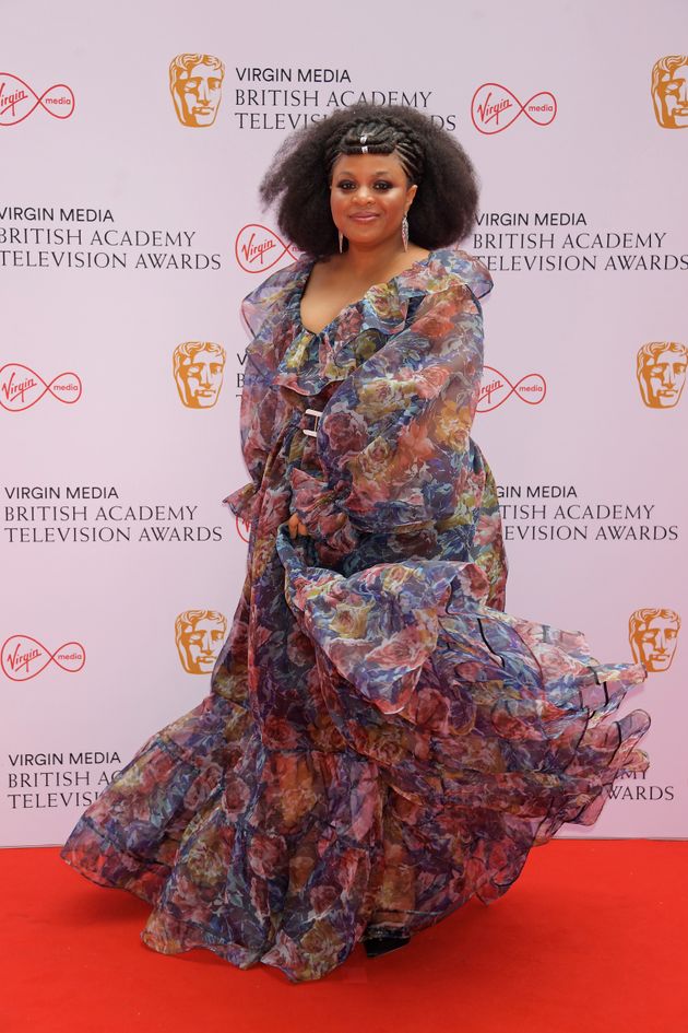 LONDON, ENGLAND - JUNE 06: Gbemisola Ikumelo arrives at the Virgin Media British Academy Television Awards 2021 at Television Centre on June 6, 2021 in London, England. (Photo by David M. Benett/Dave Benett/Getty Images)