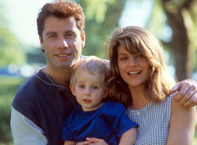 John Travolta and Kirstie Alley in a scene from the film Look Who's Talking in 1989