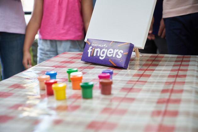 Finger Painting Fun with Cadbury Dairy Milk Fingers