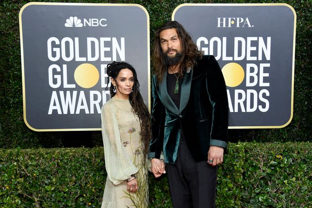 Lisa Bonét and Jason Momoa at the 2020 Golden Globes