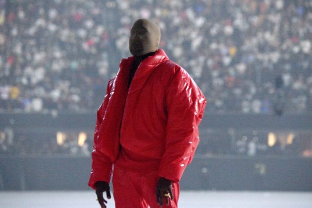 Kanye West at a previous Donda listening party last month