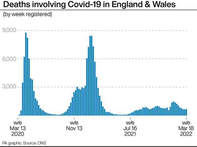 Deaths involving Covid-19 in England & Wales.