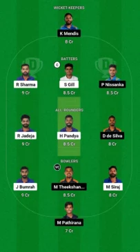 SL vs IND Dream11 team