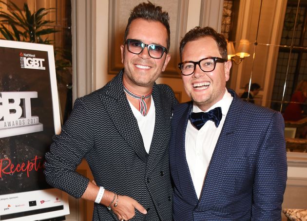 Paul Drayton (L) with ex-husband, comedian Alan Carr