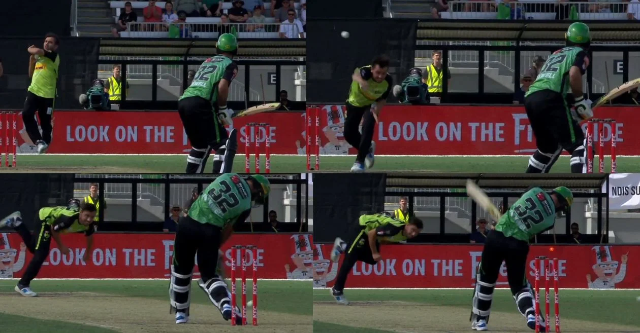 Zaman Khan cleans up Glenn Maxwell in BBL13