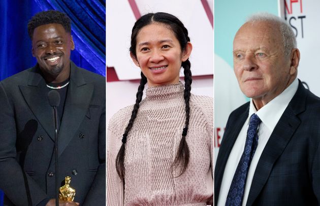 Daniel Kaluuya, Chloé Zhao and Sir Anthony Hopkins