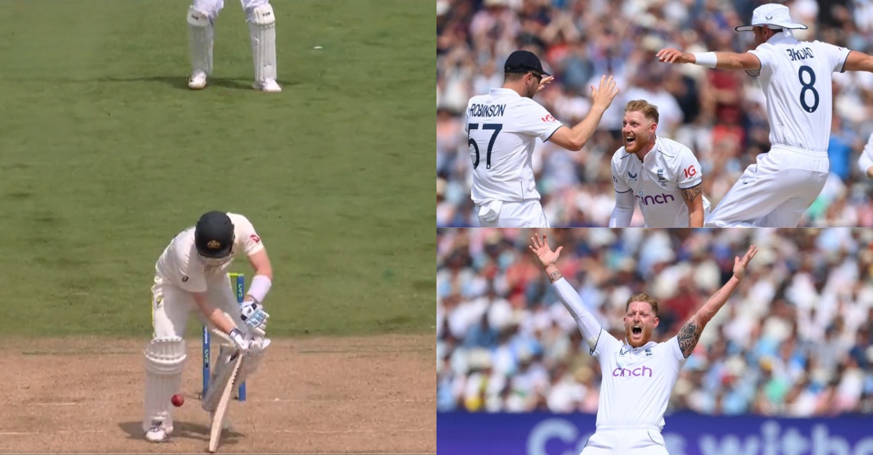 England players celebrating Steve Smith's wicket