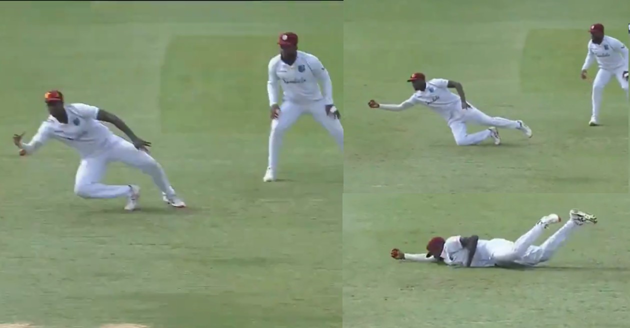 Jason Holder takes a brilliant catch