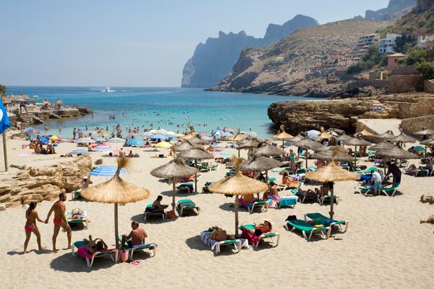 Cala St. Vincenc in Majorca, Spain, which is on the amber list.