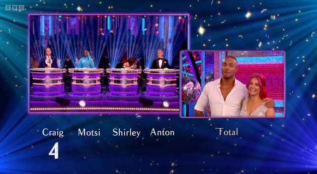 Tyler West receives his scores on Strictly Come Dancing