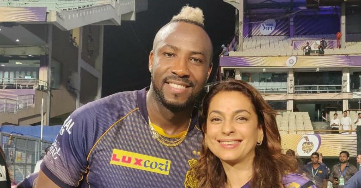 Andre Russell and Juhi Chawla