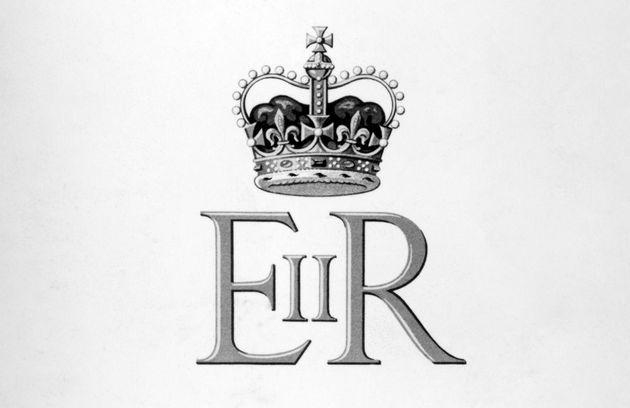 The official design, prepared at the College of Arms and approved by the Queen, for the Royal Cypher of Queen Elizabeth II.