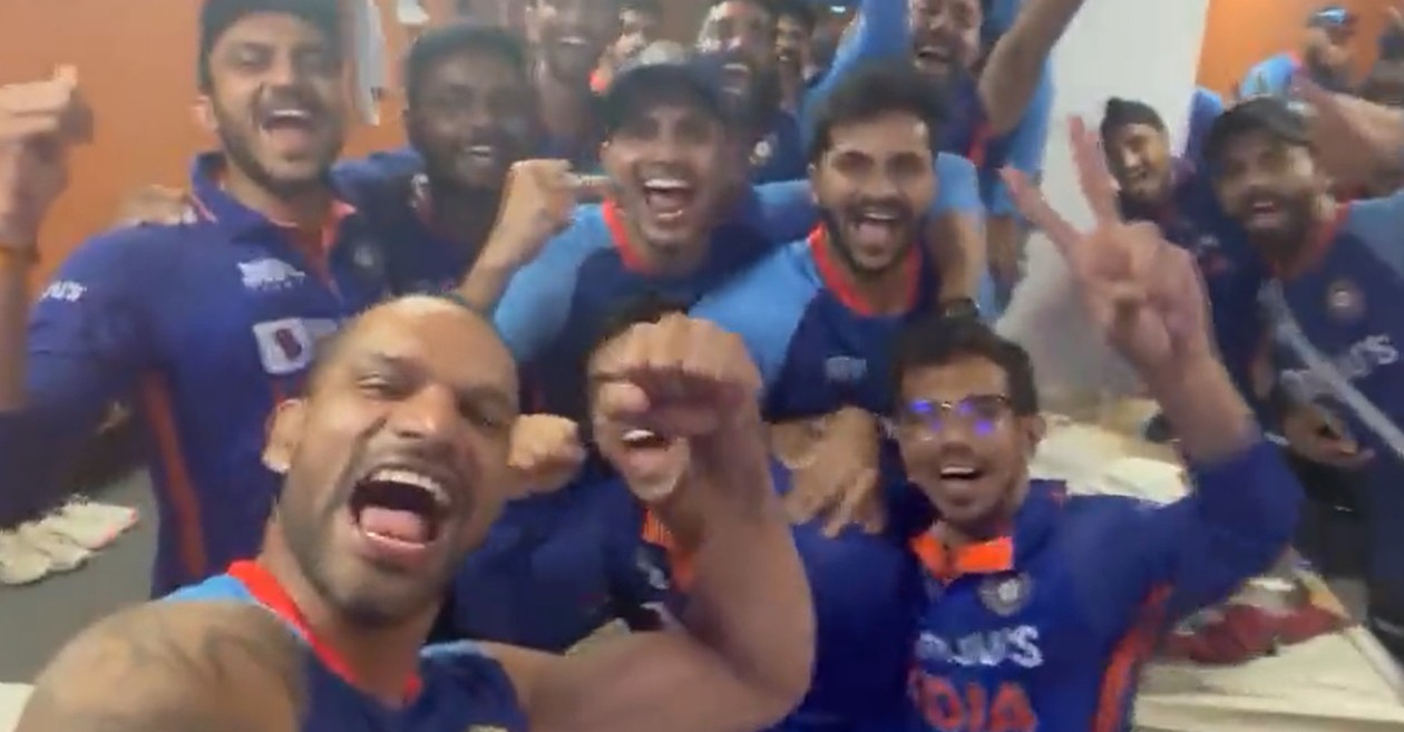 Team India celebrate after series win over West Indies