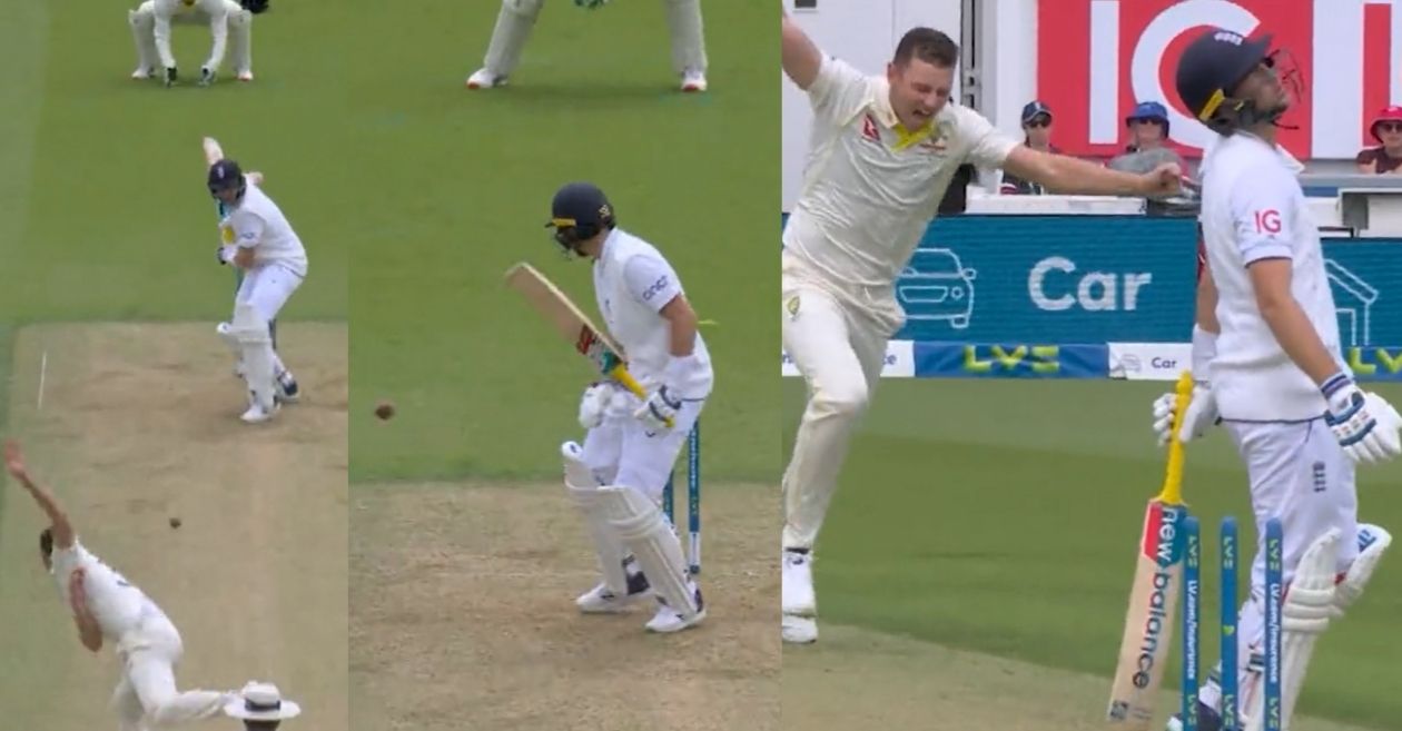 Josh Hazlewood removes Joe Root