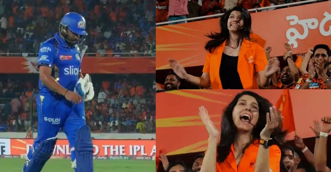 Rohit Sharma's dismissal, Kavya Maran's celebration