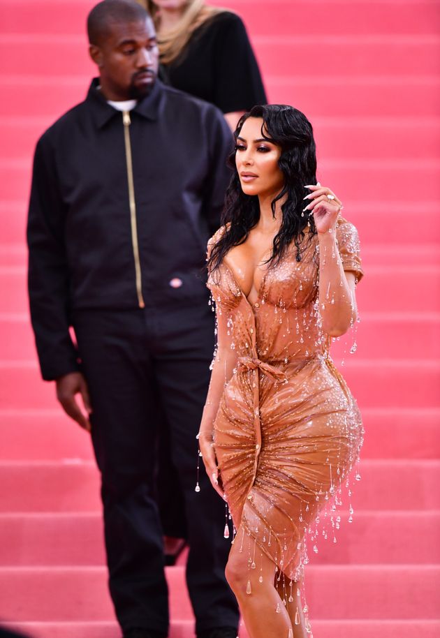 Kanye West and Kim Kardashian West, wearing one of Thierry's designs, at the 2019 Met Gala